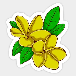 The frangipani Sticker